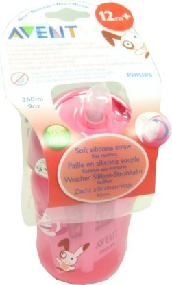 AVENT TASSE 260ML PAILLE SILICONE SOUPLE 12M+