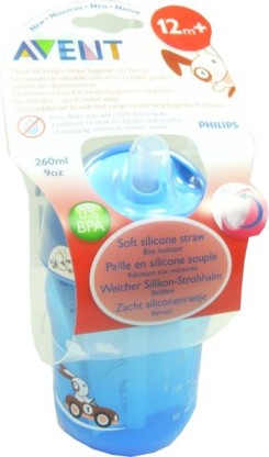 AVENT TASSE 260ML PAILLE SILICONE SOUPLE 12M+