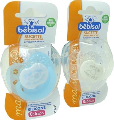 BEBISOL SUCETTE PHYSIOLOGIQUE SILICONE 0-6 MOIS P'TIT COULEUR AU CHOIX !