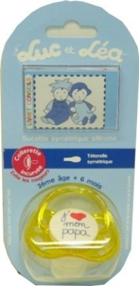 LUC ET LEA SUCETTE 2EME AGE SILICONE J'AIME MON PAPA