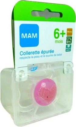 MAM SUCETTE SILICONE +6M COEUR ROSE