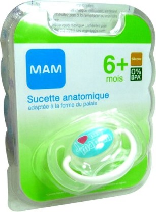 MAM SUCETTES SILICONE +6M J'AIME MA MAMAN