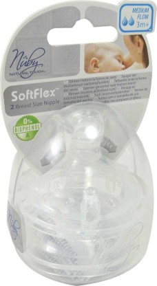 NUBY TETINE SOFTFLEX DEBIT MOYEN 3M+
