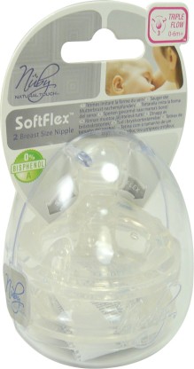 NUBY TETINES SILICONE TRIPLE FLOW 0-6 MOIS X2