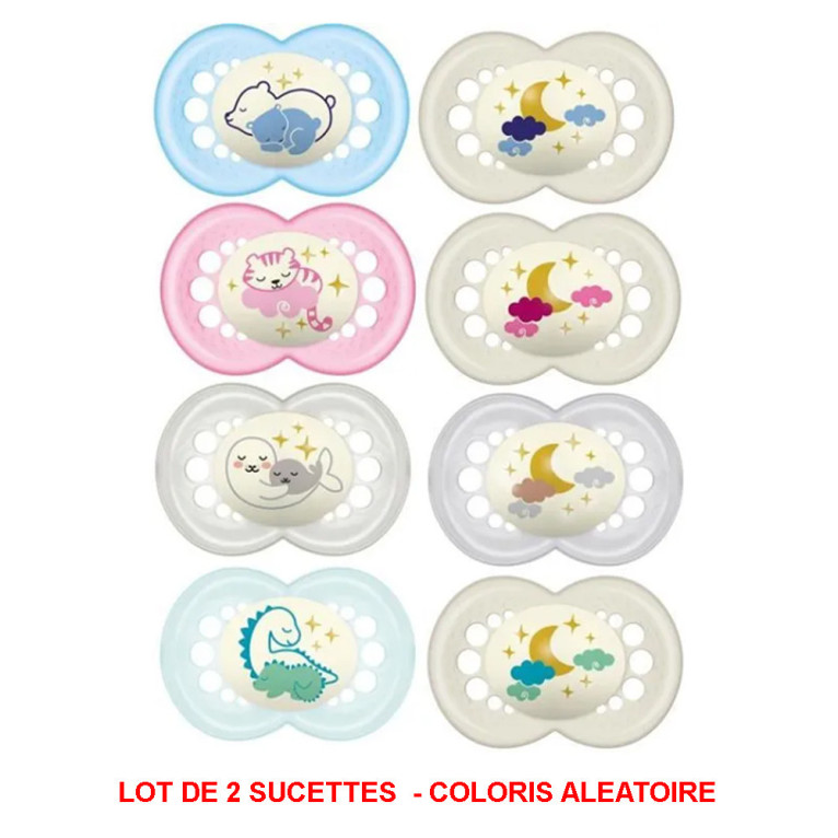 Sucette Perfect + attache-sucette silicone Colors of nature 6 mois et + Mam  - accessoires bébé