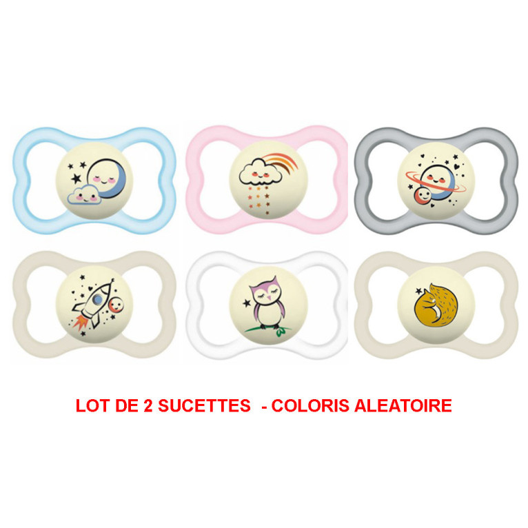 MAM N°70 Perfect Silicone 6+ Mois - 2 Sucettes