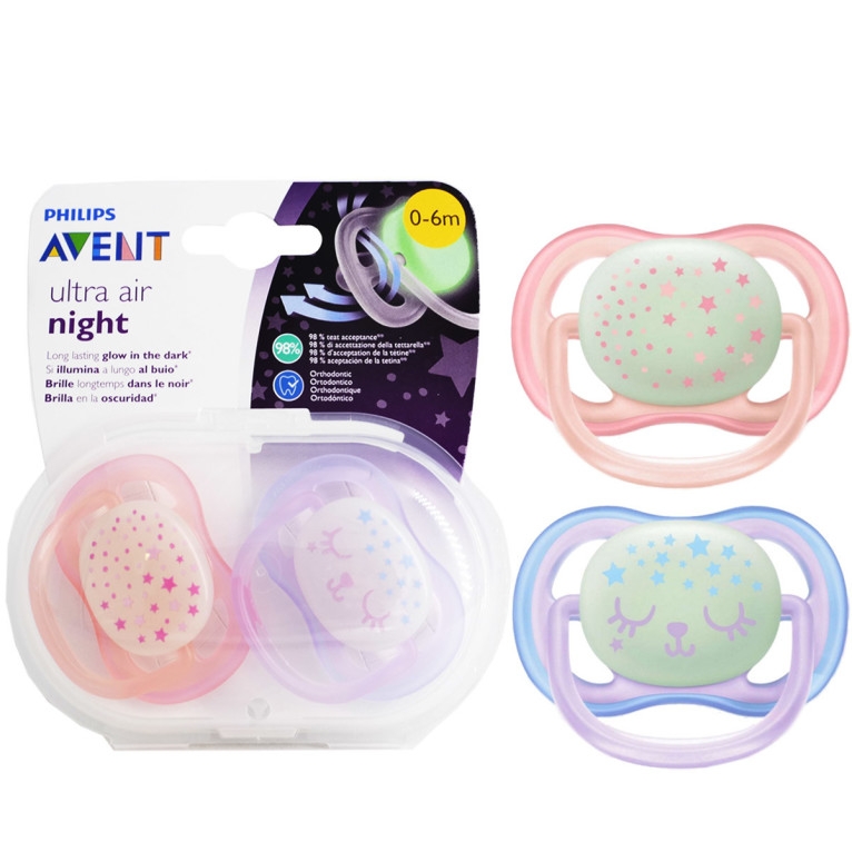 Pack 02 Sucette Ultra air Animals 0-6 mois - AVENT PHILIPS