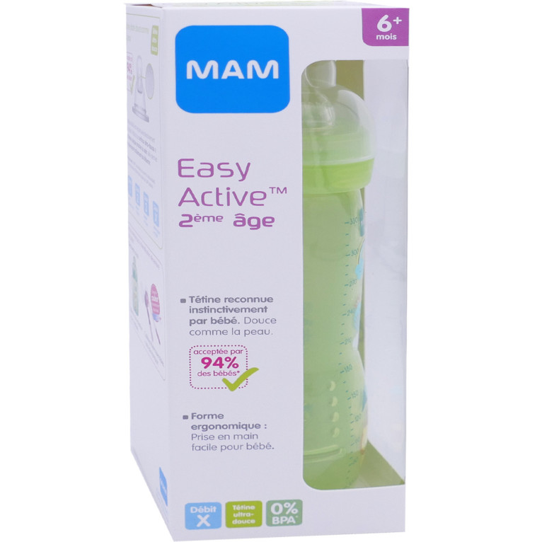 Mam - Coffret easy start biberons anti coliques - lot de 2 - 4mois+