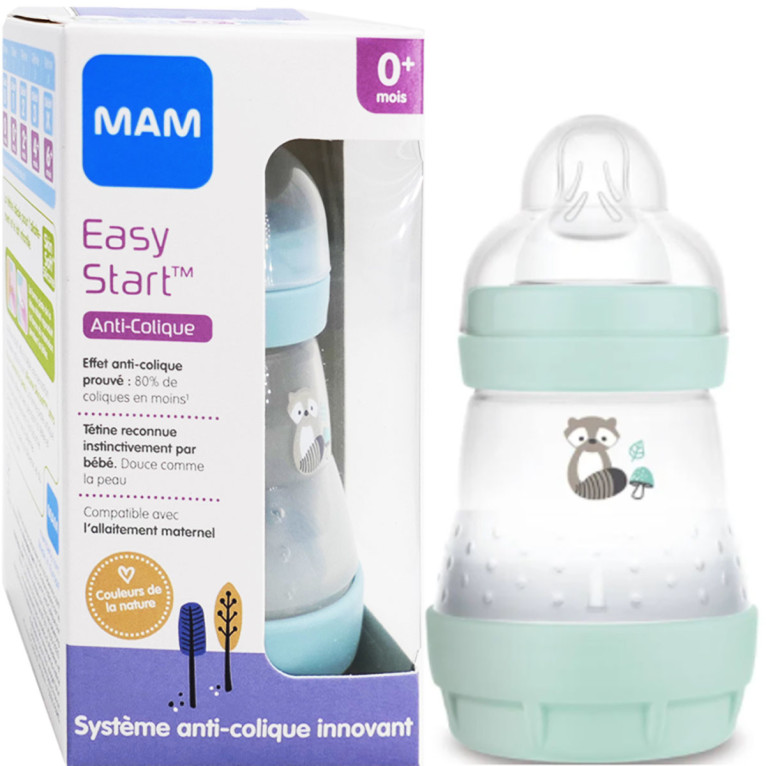 Biberon MAM Easy start Débit moyen - Valve anti colique - 2 à 6 mois
