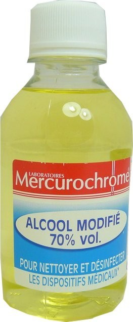 Flacon alcool 70% modifié Mercurochrome (200 ml)  La Belle Vie : Courses  en Ligne - Livraison à Domicile