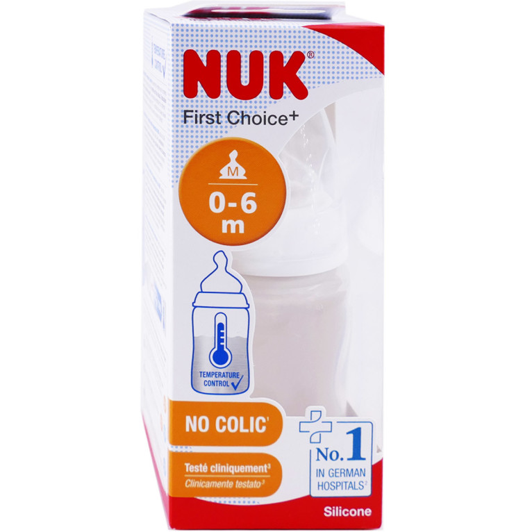 Tétine silicone lait 1er âge base large NUK