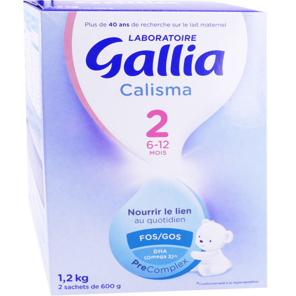 Lait en poudre 0 à 6 Mois 2 x 600 gr Gallia Calisma 1
