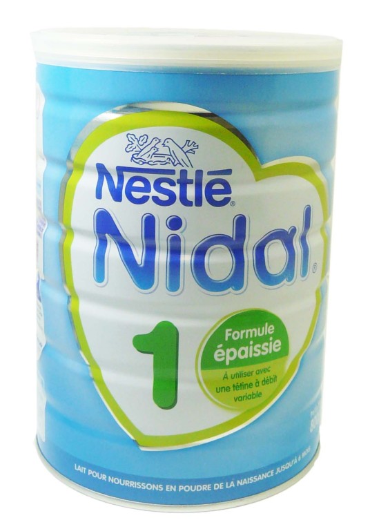Formules infantiles: lait en poudre bebe Nestlé NIDAL
