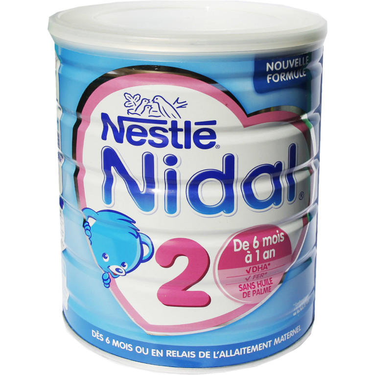 NESTLE Nidal 2 lait 2ème âge en poudre dès 6 mois 800g pas cher 