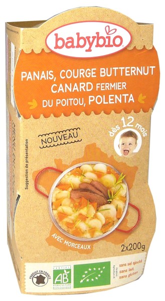 Babybio Panais Courge Butternut Canard Polenta 2x0g Bebe Pharmashopdiscount Com