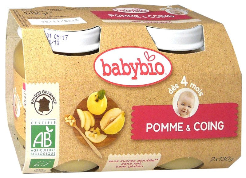 BABYBIO POMMECOING 2X130 G Bébé