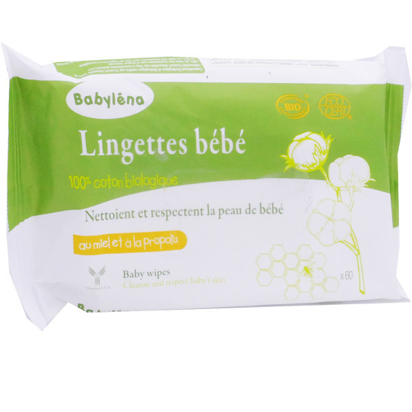 Lingettes nettoyantes bébé - 100% coton bio