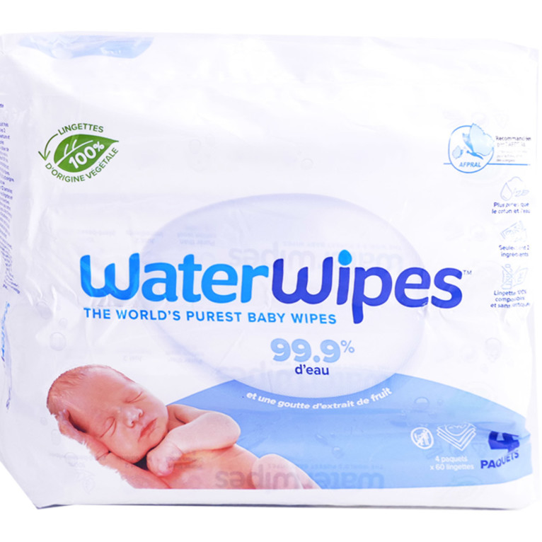 Lingettes bébé Biolane Pure Water - A base d'eau purifiée