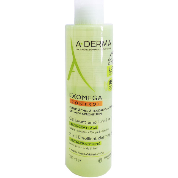 Aderma Exomega Control Gel Lavant Emollient 0 Ml Beaute Pharmashopdiscount Com