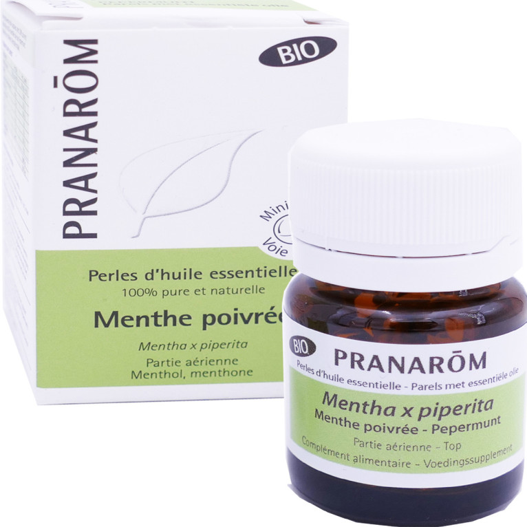 Menthe poivrée Bio - Perles d'huiles essentielles - Pranarôm