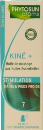 PHYTOSUN AROMS KINE + HUILE DE MASSAGE N°7 STIMULATION MAINS ET PIEDS SECS 50ML