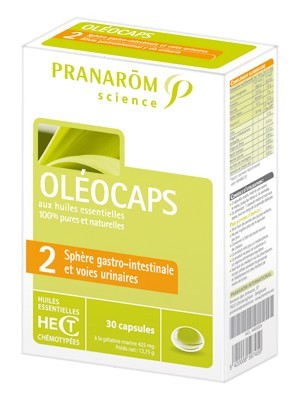 PRANAROM OLEOCAPS SPHERE GASTRO INTESTINALE ET VOIRS URINAIRES