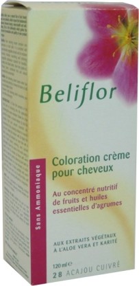 BELIFLOR COLORATION CREME 28 ACAJOU CUIVRE 120 ML