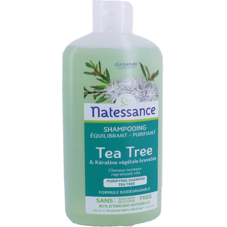 Shampooing purifiant tea tree et kératine végétale - Natessance