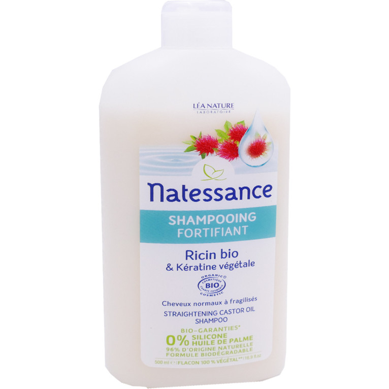 Shampooing fortifiant ricin & kératine végétale Natessance