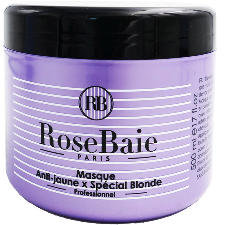 Masque anti-jaune et spécial blonde RoseBaie - cheveux naturels ou