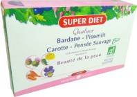 SUPER DIET BARDANE PISSENLIT CAROTTE PENSEE SAUVAGE 20 AMPOULES