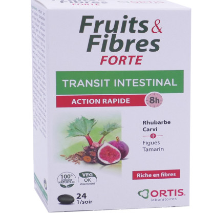Fibres De Fruits Ortis à La Rhubarbe Et Figue - 24 Carrés - Pour Le Transit Intestinal - Neuf