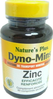 NATURE'S PLUS DYNO-MINS ZINC 60 COMPRIMES