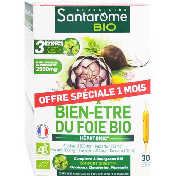 SANTAROME BIO BIEN ETRE DU FOIE BIO 30 AMPOULES Bio & plantes