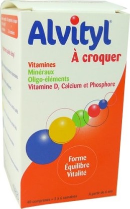 ALVITYL A CROQUER VITAMINES 40COMPRIMES