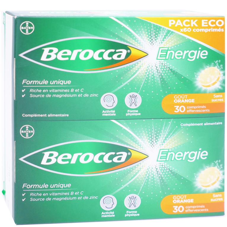 BEROCCA ENERGIE GOUT ORANGE 60 COMPRIMES