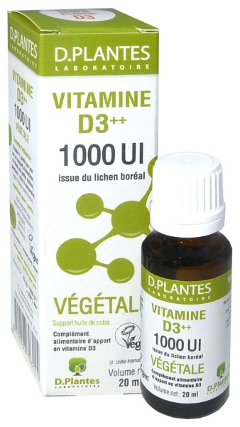 D Plantes Vitamine D3 Vegetale 1000ul 20mld Plantes
