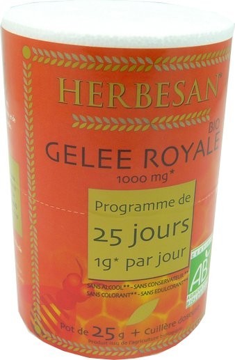 HERBESAN GELEE ROYALE BIO 1000 MG pot de 40 g + cuillère doseuse