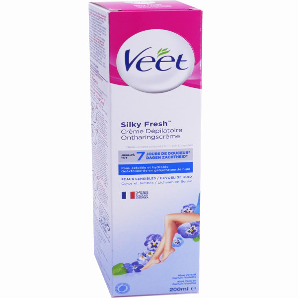 VEET SILKY FRESH CREME DEPILATOIRE 200 ML PEAUX SENSIBLES Visage et