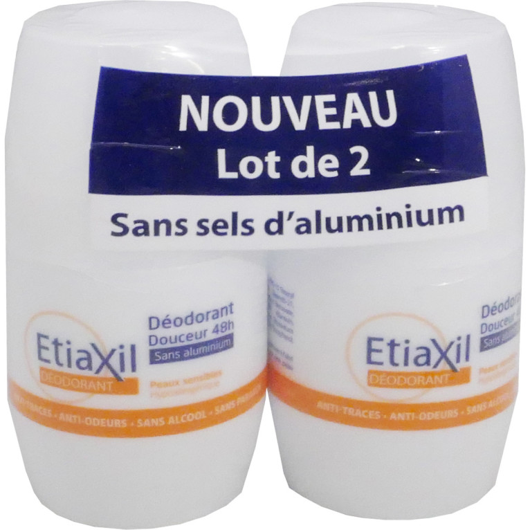 ETIAXIL DEODORANT PEAUX SENSIBLES LOT DE 2 X 50 ML