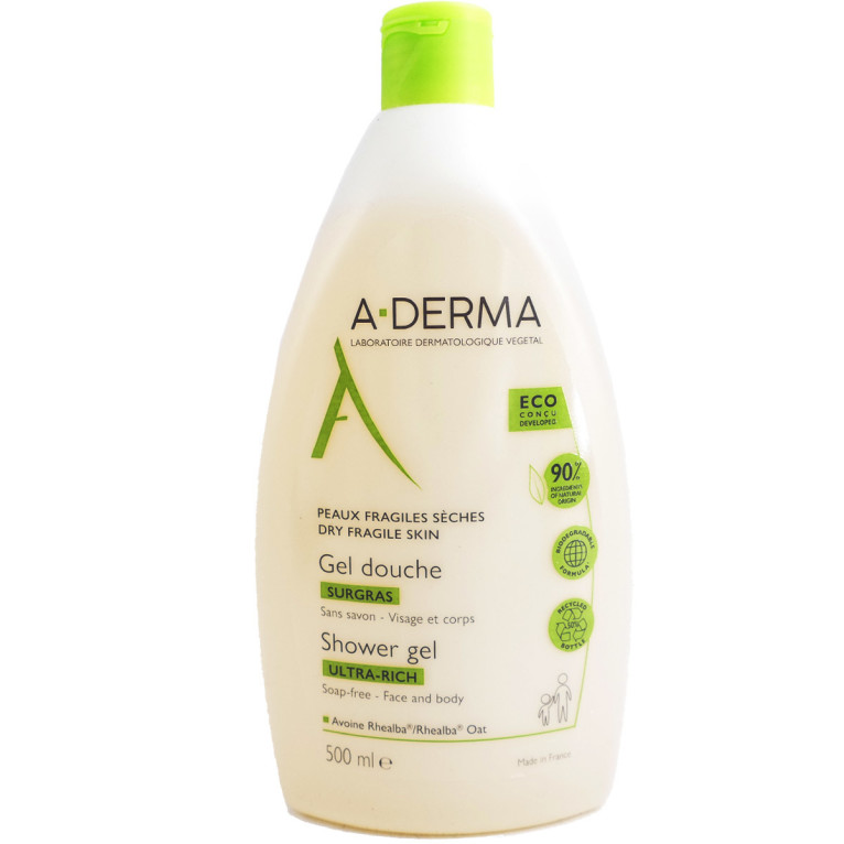 ADERMA GEL DOUCHE SURGRAS 500ML