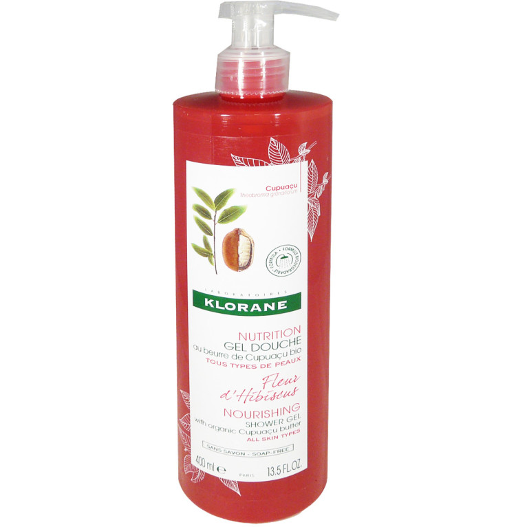 klorane nutrition gel douche fleur d'hibiscus 400 ml