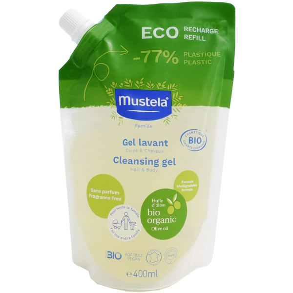 MUSTELA GEL LAVANT BIO ECO RECHARGE 400ML Bébé