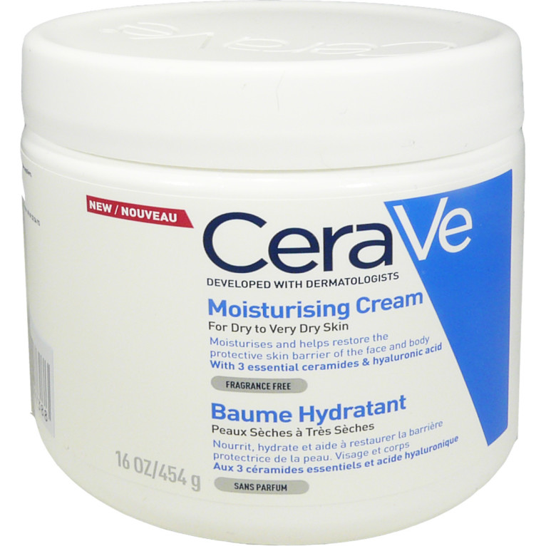 CeraVe Crème Hydratante Visage et Corps pour Peau Sèche avec Acide  Hyaluronique et 3 Céramides