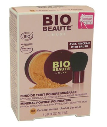 BIO BEAUTE FOND DE TEINT AVEC PINCEAU CARAMEL AMBRE
