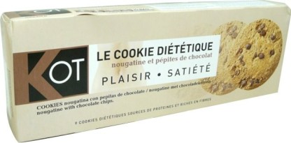 KOT COOKIES DIETETIQUE NOUGATINE PEPITES DE CHOCOLAT