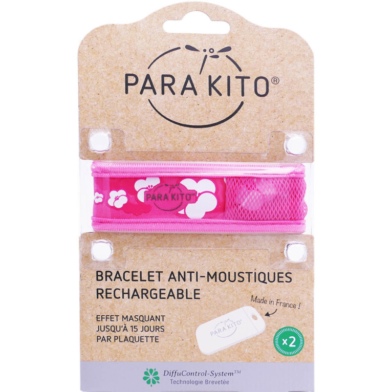 Para'kito Kids Bracelet anti-moustique + 2 recharges - Bracelet Rose Cup  Cake