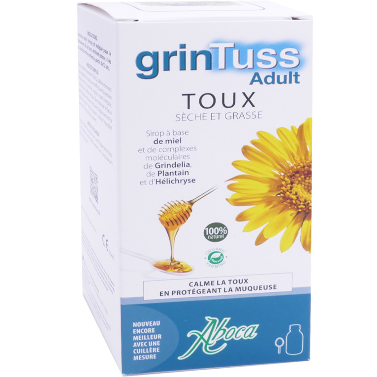 ABOCA GRINTUSS ADULT TOUX SECHE GRASSE MIEL 210G