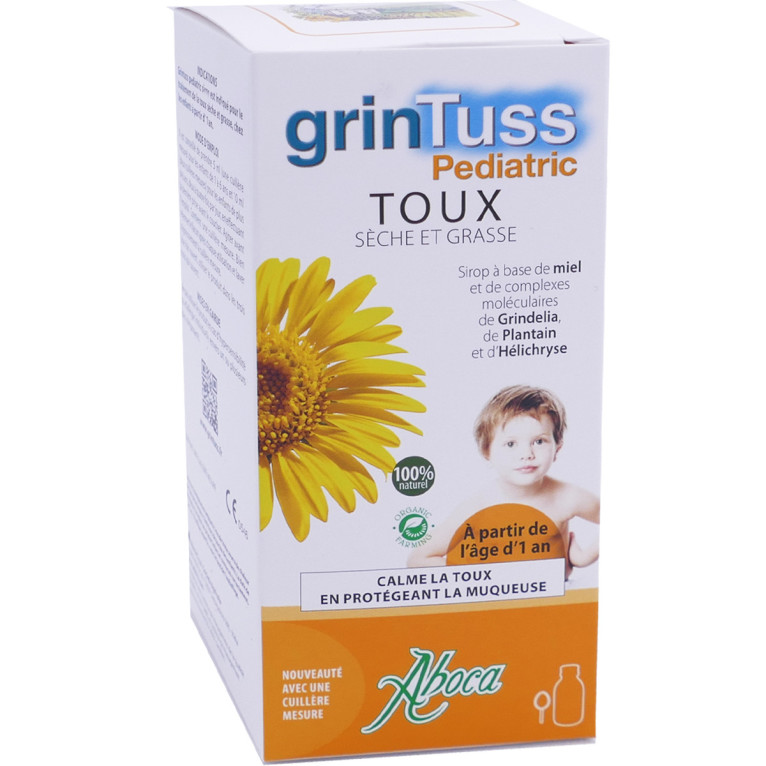  Aboca GrinTuss Pediatric Syrup for Children 210g : Health &  Household