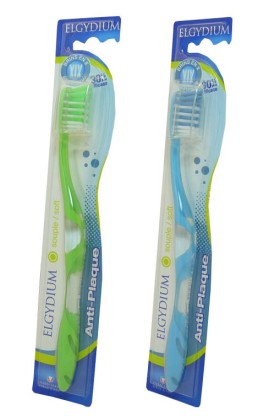 BROSSE A DENTS ANTI PLAQUE MEDIUM BLEUE OU VERTE